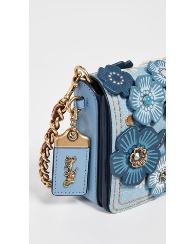coach blue flower purse