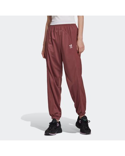 adidas Adicolor Split Trefoil Track Pants in Red | Lyst