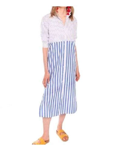Vilagallo Women's Pink Striped Shirt Dress 33316