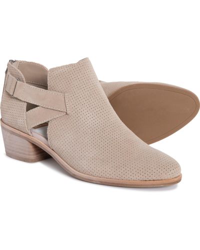 dolce vita stacked heel suede ankle booties