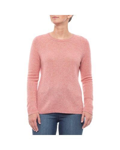 Tahari Cashmere Sweater in Pink - Lyst