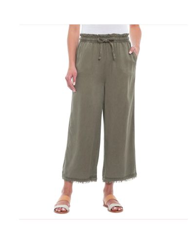 C&C California Olive Pull-on Wide-leg Pants (for Women) in Green | Lyst