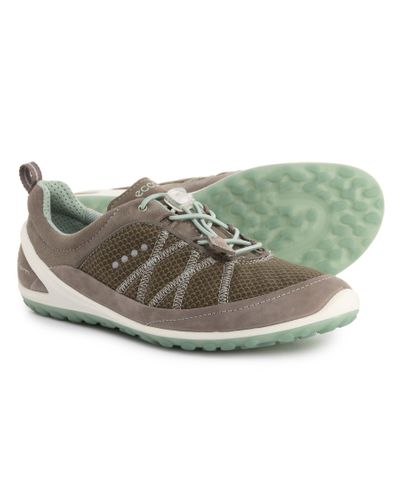 Ecco Leather Biom Lite Toggle Sneakers For Women In Gray Lyst