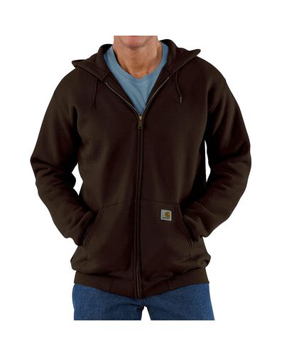 Carhartt Cotton Zip Hoodie in Dark Brown (Brown) for Men - Lyst