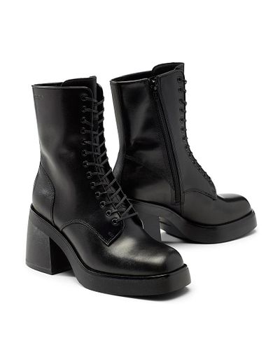 Vagabond Leather Brooke Lace-up Heeled Boots (women, Black, 36) -