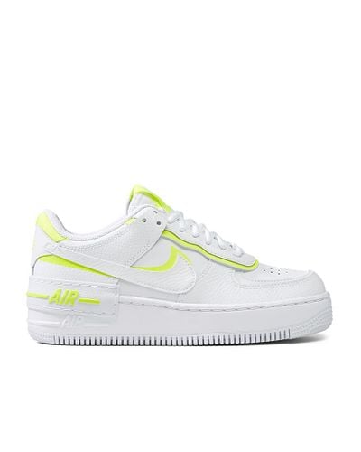 Nike Synthetic Air Force 1 Shadow Neon Accent Sneakers Women in Lime Green  (Green) | Lyst