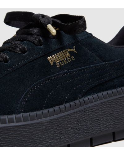 suede platform trace trainers puma black