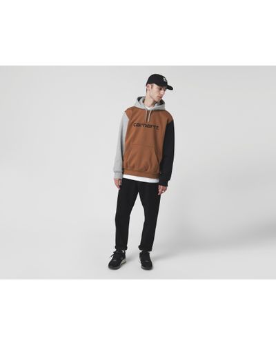 Felpa con cappuccio TricolCarhartt WIP in Cotone da Uomo colore Marrone |  Lyst
