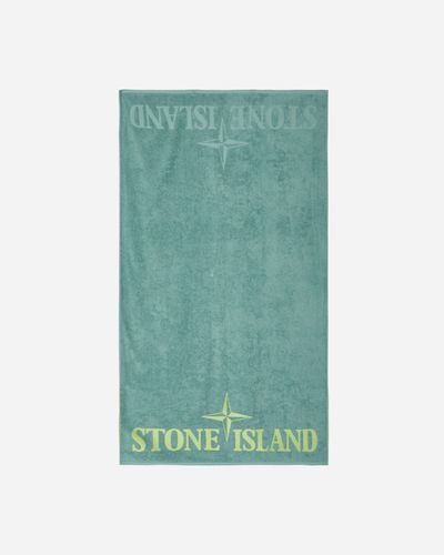 Stone Island Beach Towel Light - Green