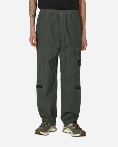 Stone Island Loose Fit Cargo Trousers Musk - Green