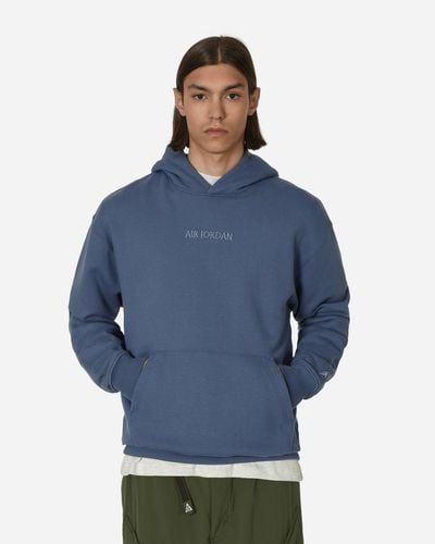 Nike Wordmark Fleece Hooded Sweatshirt Diffused - Blue