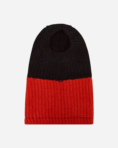 Song For The Mute Oversized Balaclava Black / Orange - Red