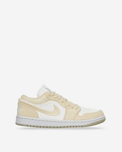 Nike Air Jordan 1 Brand-embroidered Leather Low-top Trainers - White