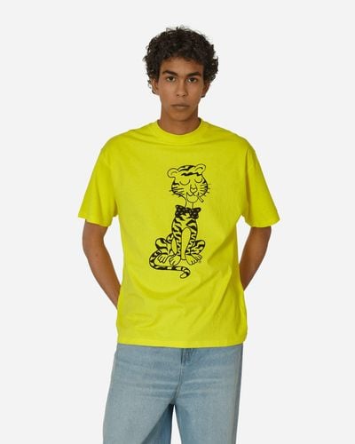 Aries Smoking Tiger T-shirt - Yellow