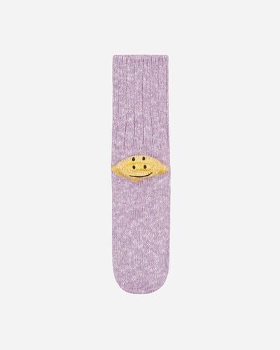 Kapital 56 Yarns 3x1 Rib Rainbowy Happy Heel Socks - Pink