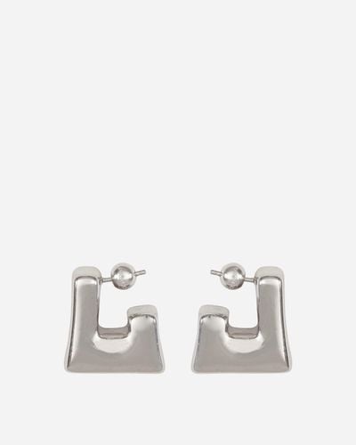 Panconesi Cubo Earrings Silver - White