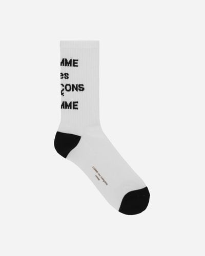 Comme des Garçons Logo Socks - White