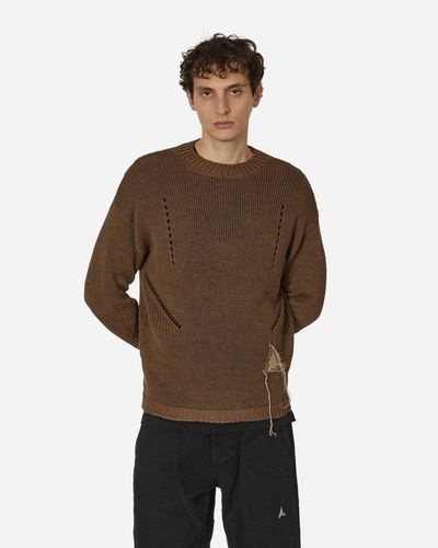 Roa Hemp Crewneck Sweater - Brown