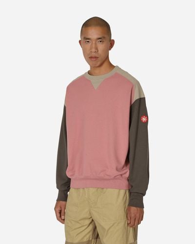 Cav Empt Panel Shoulder Crewneck Sweatshirt Pink / - Green