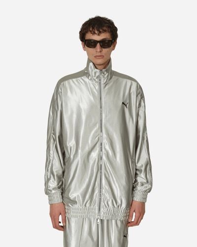 PUMA Oversized Metallic Track Jacket Cool Light Grey