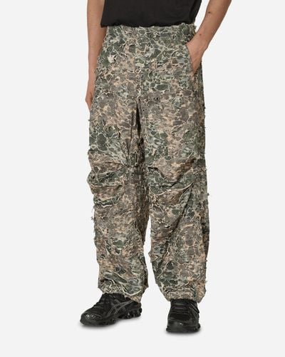 DIESEL Destroyed Trousers Camo - Green