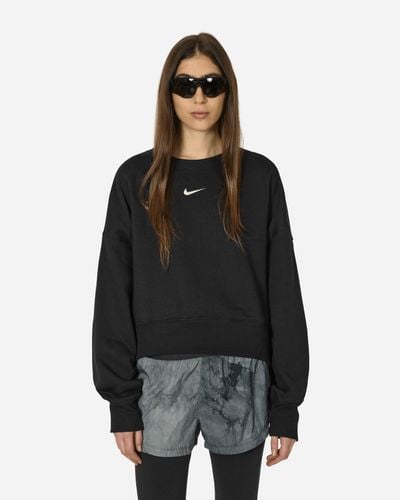Nike Phoenix Fleece Crewneck Sweatshirt Black