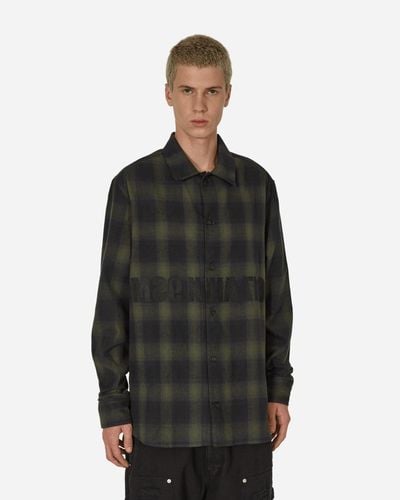 1017 ALYX 9SM Graphic Flannel Shirt Military - Black
