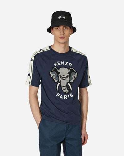 KENZO ' Elephant' Fitted T-shirt - Blue