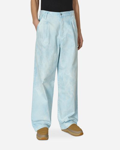 Dries Van Noten Pleated Denim Pants - Blue