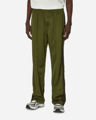 Needles Poly Smooth Track Pants Olive - Green