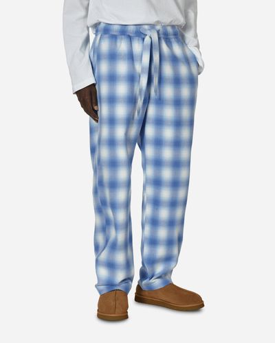 Tekla Flannel Plaid Pijamas Trousers - Blue