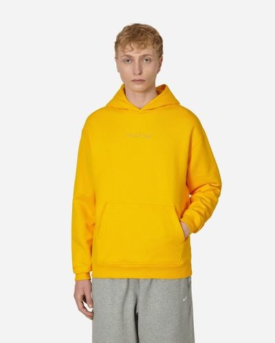 Nike Wordmark Fleece Hooded Sweatshirt - Yellow