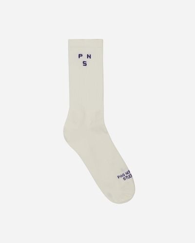 Pas Normal Studios Off-race Ribbed Socks Off - White