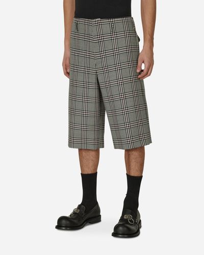 Comme des Garçons Checked Wool Shorts Multicolor - Gray