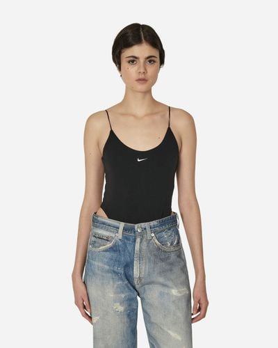 Nike Chill Knit Tight Cami Bodysuit Black - Blue