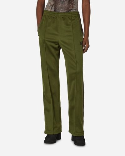 Needles Poly Smooth Track Trousers Olive - Green