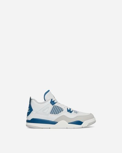 Nike Air Jordan 4 Retro (ps) Sneakers Off White / Military Blue