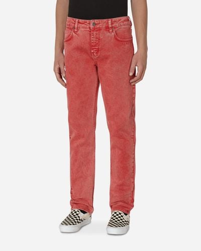Guess USA Straight Denim Trousers - Red