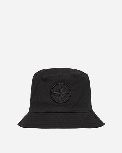 Stone Island Logo Bucket Hat - Black
