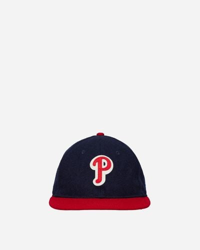 KTZ Philadelphia Phillies Heritage Series Retro Crown 9fifty Strapback Cap Navy - Blue