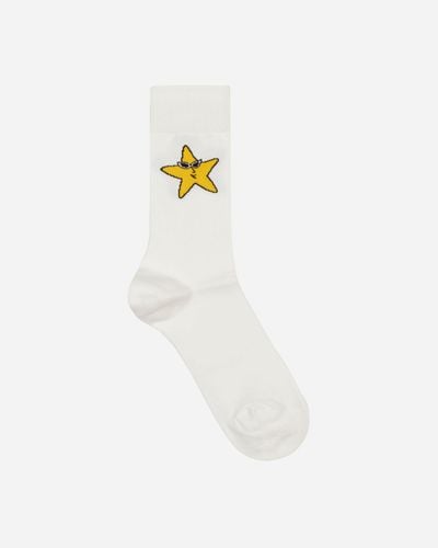 Sky High Farm Stars Socks - White