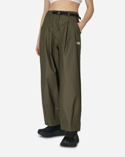 The North Face Pleated Casual Pants New Taupe - Green