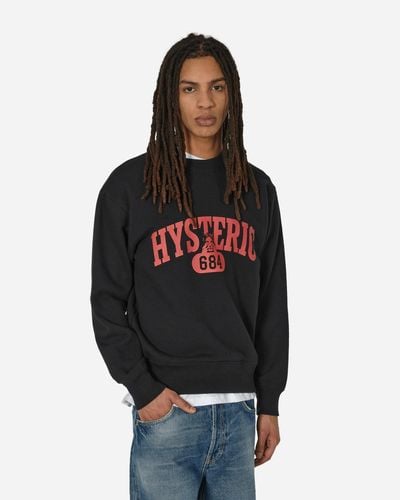 Hysteric Glamour Evil University Crewneck Sweatshirt - Black