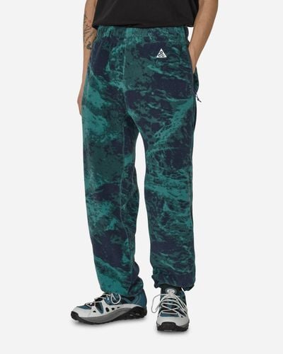 Nike Acg Wolf Tree All-over Print Pants Bicoastal / Thunder Blue - Green