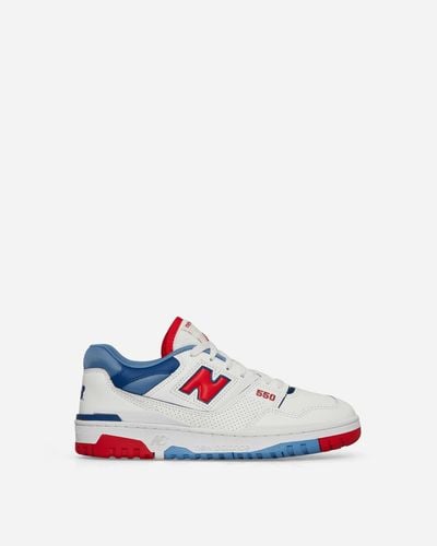 New Balance 550 (ps) Sneakers / True Red / Atlantic Blue - White