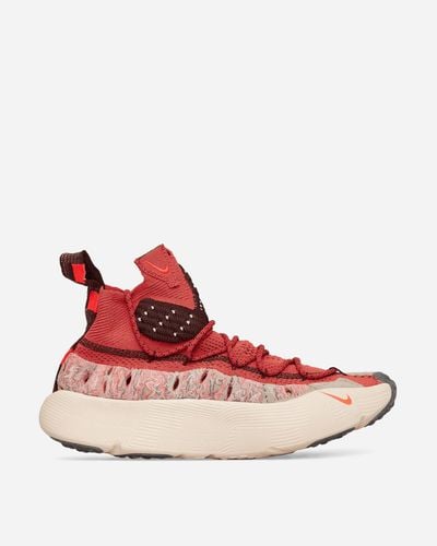 Nike Ispa Sense Flyknit Sneakers Desert Adobe / Bright Crimson - Pink