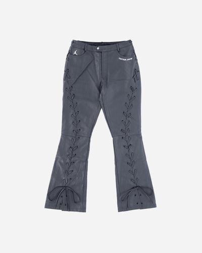 Nike Travis Scott Wmns Leather Lace Pants Dark Smoke Gray / Sail - Blue