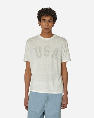 Guess USA Burnout T-shirt Alabaster - White