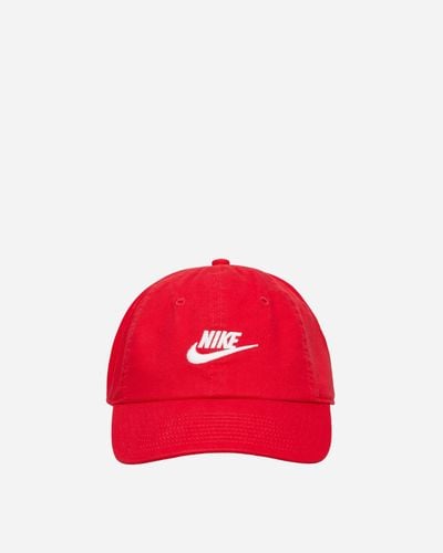 Nike Club Unstructured Futura Wash Cap College Red