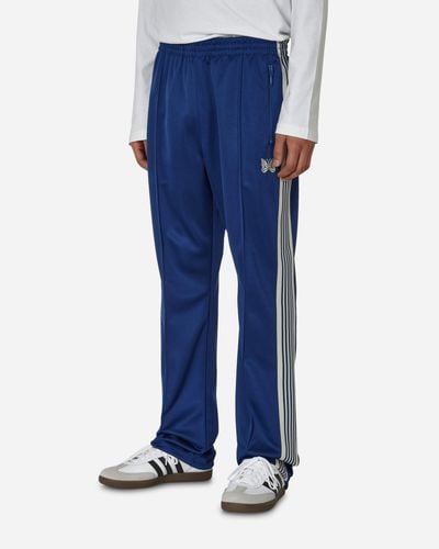 Needles Poly Smooth Narrow Track Trousers Royal - Blue